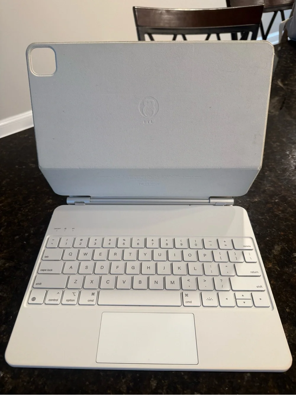 iPad Air 13 inch White Tablet Keyboard Case with Integrated Trackpad